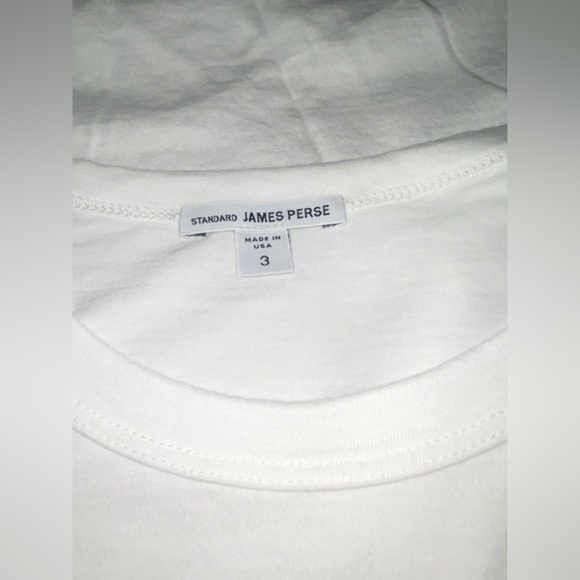 James Perse Shirts Standard James Perse Crewneck Men White Tee